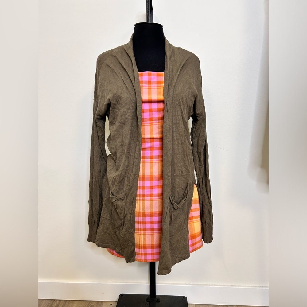 ◾️Lole Olive Side Split Cardigan With Pockets